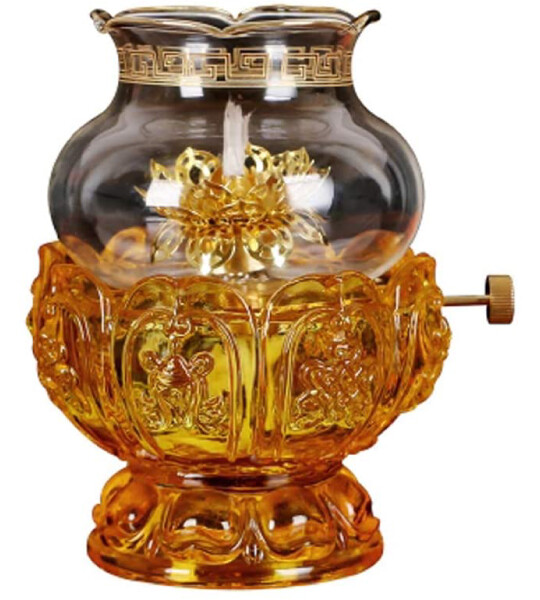 Oil Lamps for Indoor use with Home Buddha Front Light Kerosene lamp Pure Paraffin oil Candle Holder