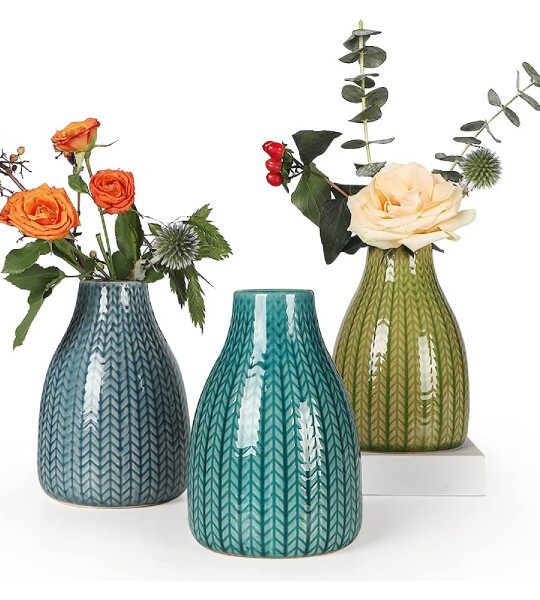 Flower Ceramic Vase for Home Living Room Office Parties Wedding Decoration