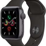 Apple Watch Series 5 (GPS, 40MM) - Space Gray Aluminum Case with Black Sport Band (Renewed)