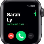 Apple Watch Series 5 (GPS, 40MM) - Space Gray Aluminum Case with Black Sport Band (Renewed)