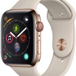 Apple Watch Series 4 (GPS + Cellular, 44mm) - Gold Stainless Steel Case with Stone Sport Band