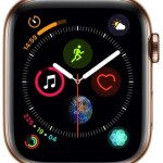 Apple Watch Series 4 (GPS + Cellular, 44mm) - Gold Stainless Steel Case with Stone Sport Band